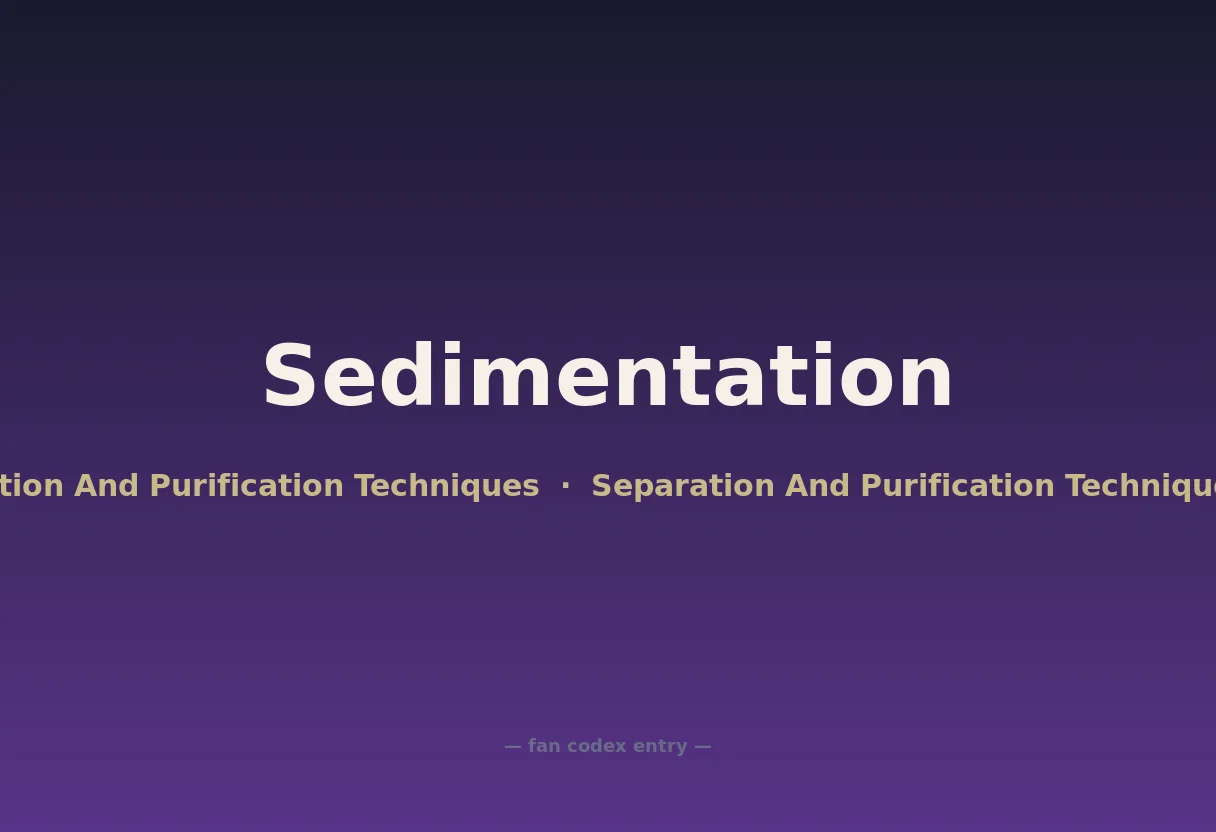 Sedimentation